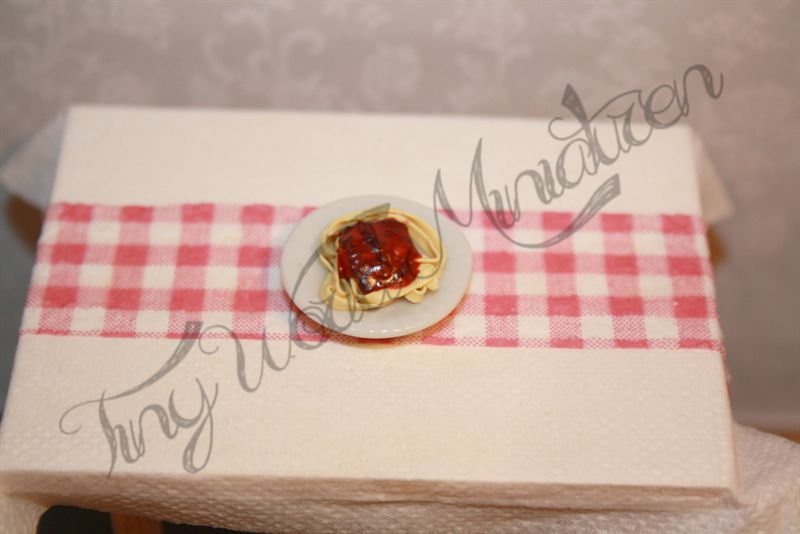 Teller Spaghetti Bolognese Puppenhaus